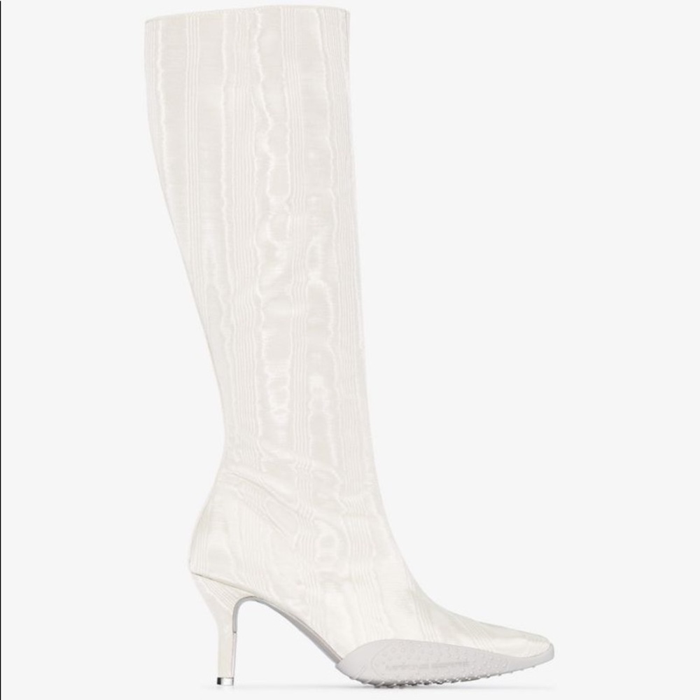 ❌SOLD❌ New Marine Serre Grey 50 Moiré Knee High Boots - Picture 3 of 11